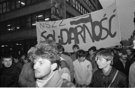 Demonstracja w rocznicę stanu wojennego - 1988