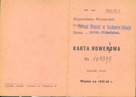 Karta rowerowa Nr 109979