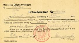 Pokwitowanie nr 0590150