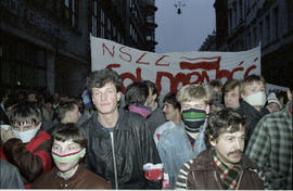 Demonstracja w rocznicę stanu wojennego - 1988