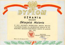 Dyplom uznania