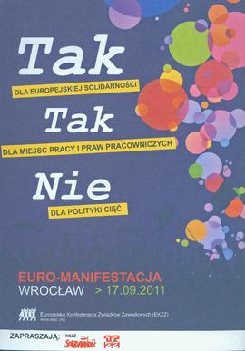 Euro-manifestacja - Tak dla europejskiej solidarności...