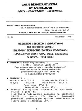 Unia Demokratyczna we Wrocławiu - nr 31