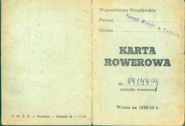 Karta rowerowa nr 89144y