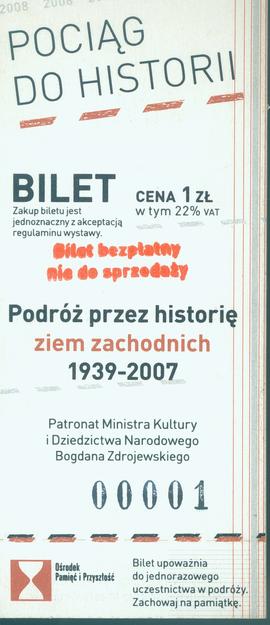 Bilet na Pociąg do historii