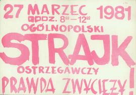 Ogólnopolski strajk ostrzegawczy. Prawda zwycięży!