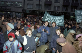 Demonstracja w rocznicę stanu wojennego - 1988