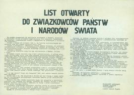 List otwarty do związkowców państw i narodów świata