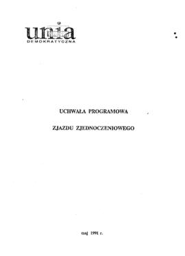 Uchwała Programowa Zjazdu Zjednoczeniowego