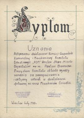 Dyplom uznania