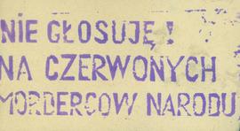 Nie głosuję na czerwonych morderców narodu