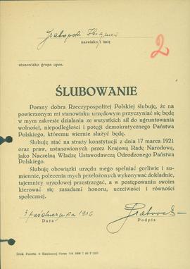 Ślubowanie urzędnika państwowego