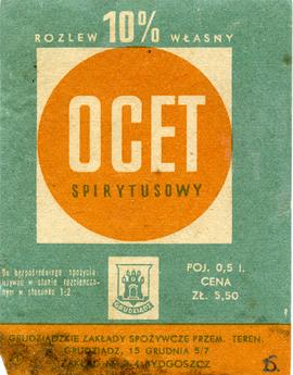 Ocet spirytusowy etykieta