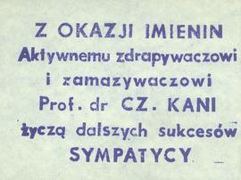 Z okazji imienin... ulotka satyryczna z okresu walki na murach