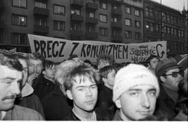 Demonstracja w rocznicę stanu wojennego - 1988