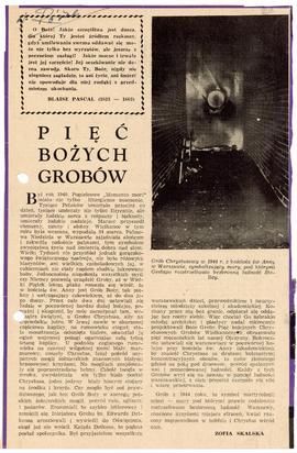 Wycinek prasowy - Pięć Bożych Grobów