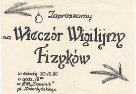 Wieczór Wigilijny Fizyków