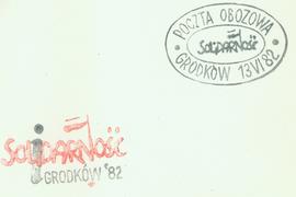 Poczta obozowa Grodków 13 VI 1982 Solidarność