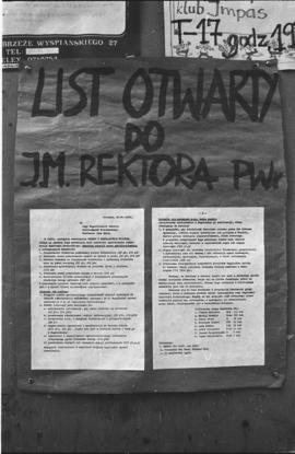 List studentów do rektora PWr.